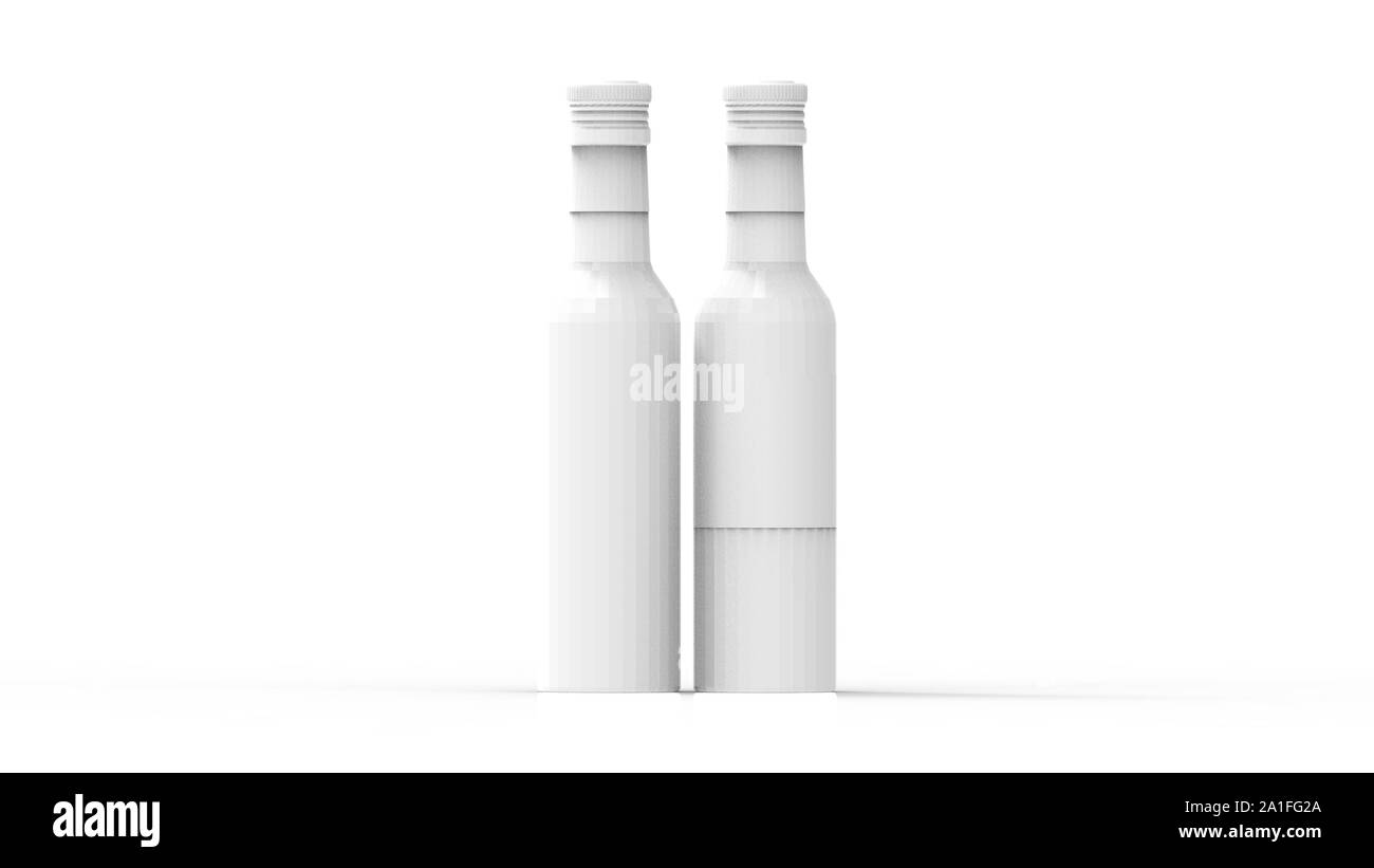 3d rendering of two bottles isolated in white studio background Stock ...