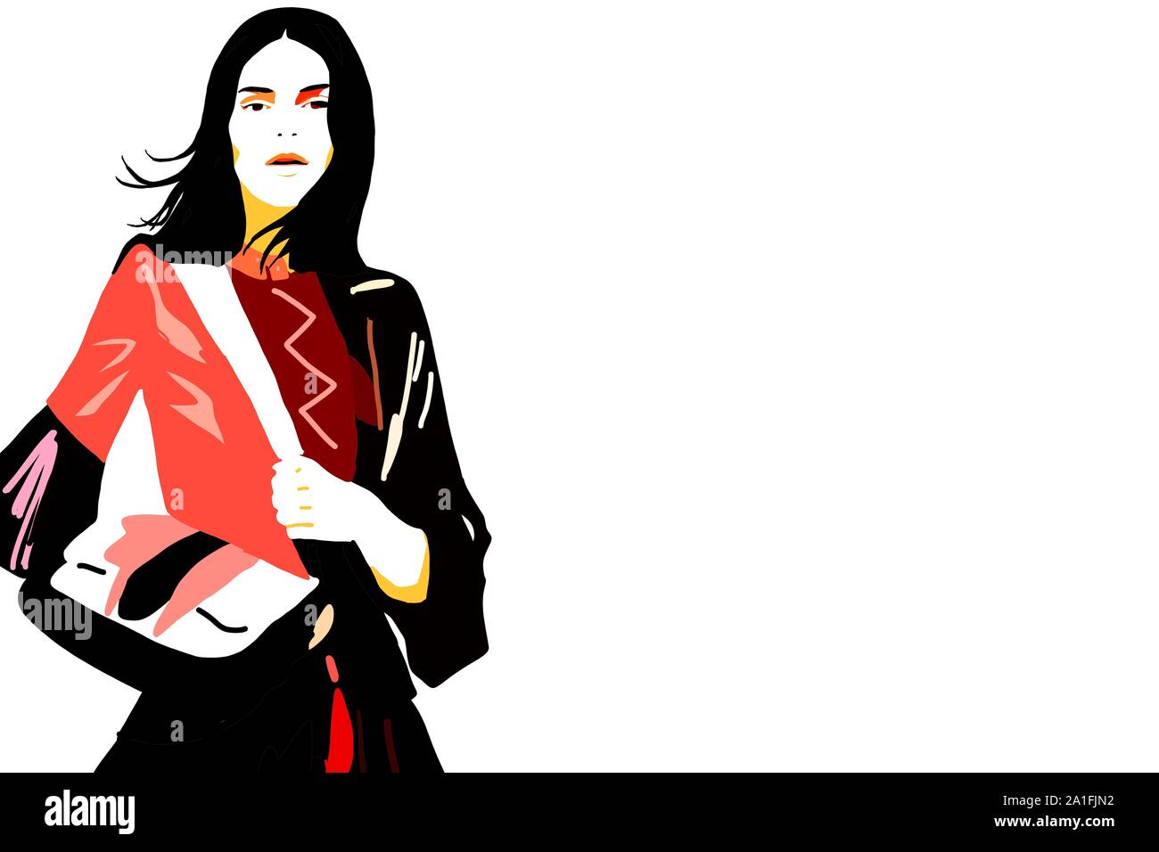 Fashion Illustration Black And White Fashion Sketch