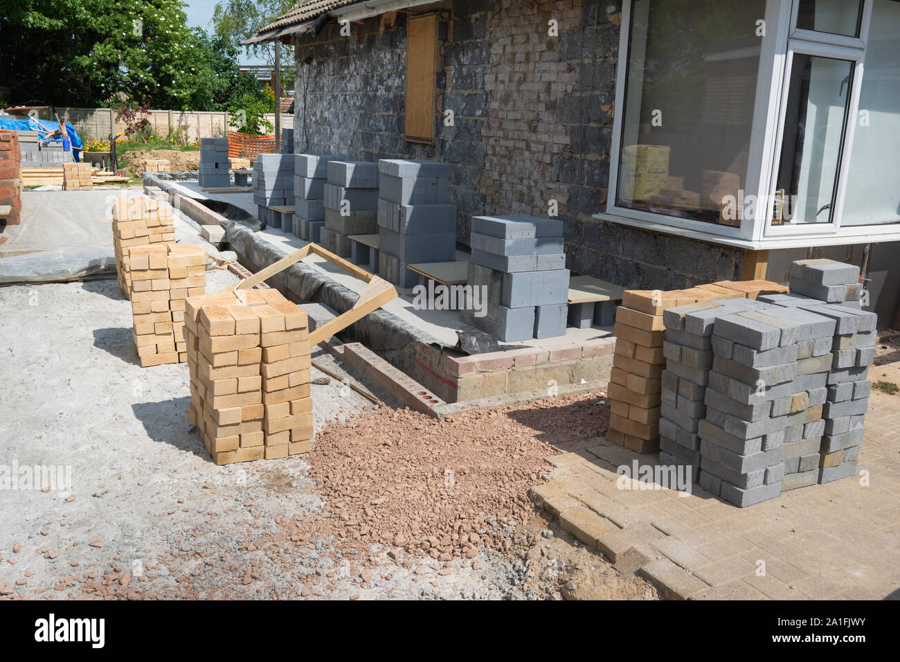 Renovation projects. Building of extension of the existing house