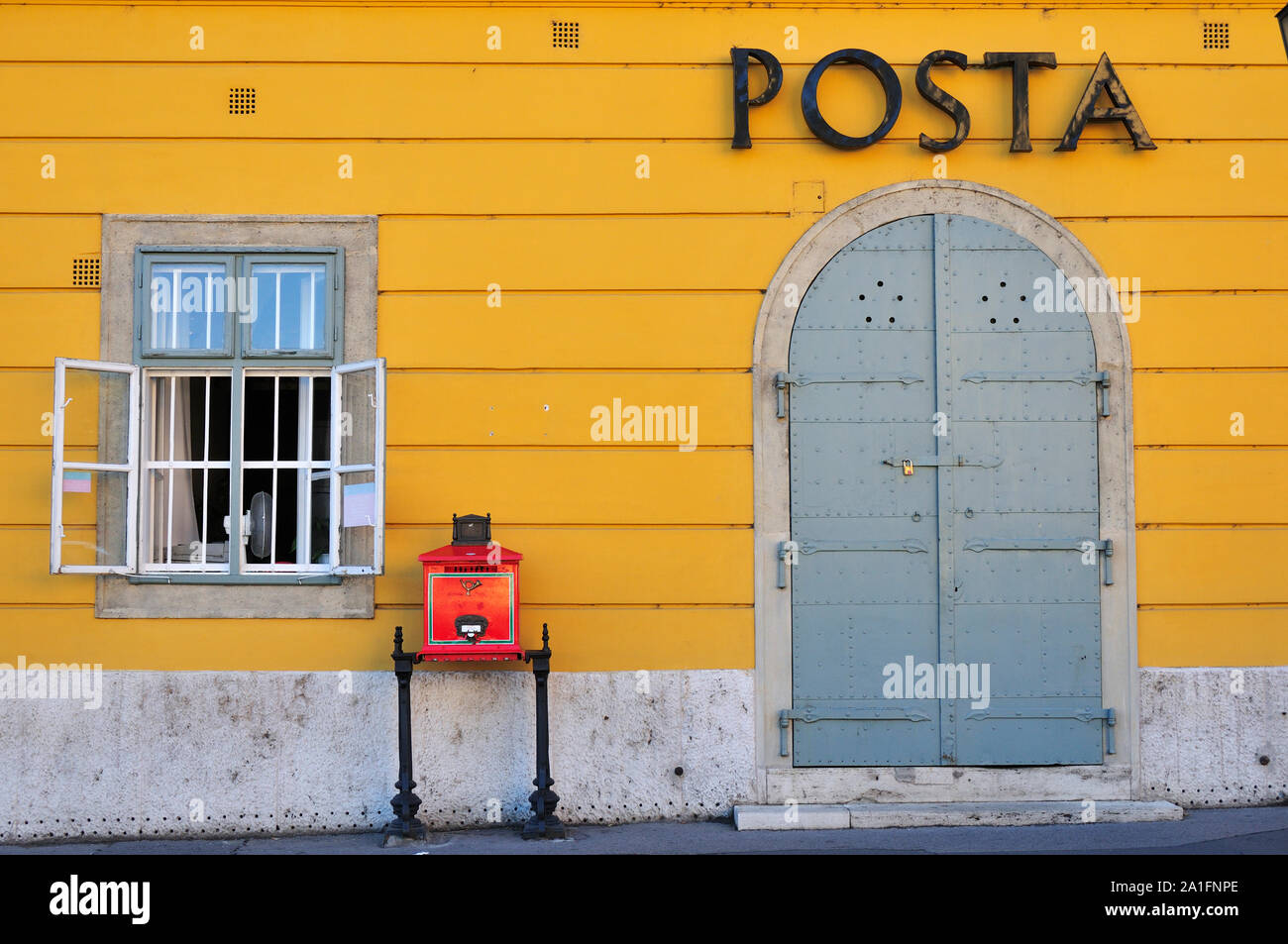 Post Office In The Castle Hill Varhegy Budapest Hungary Stock