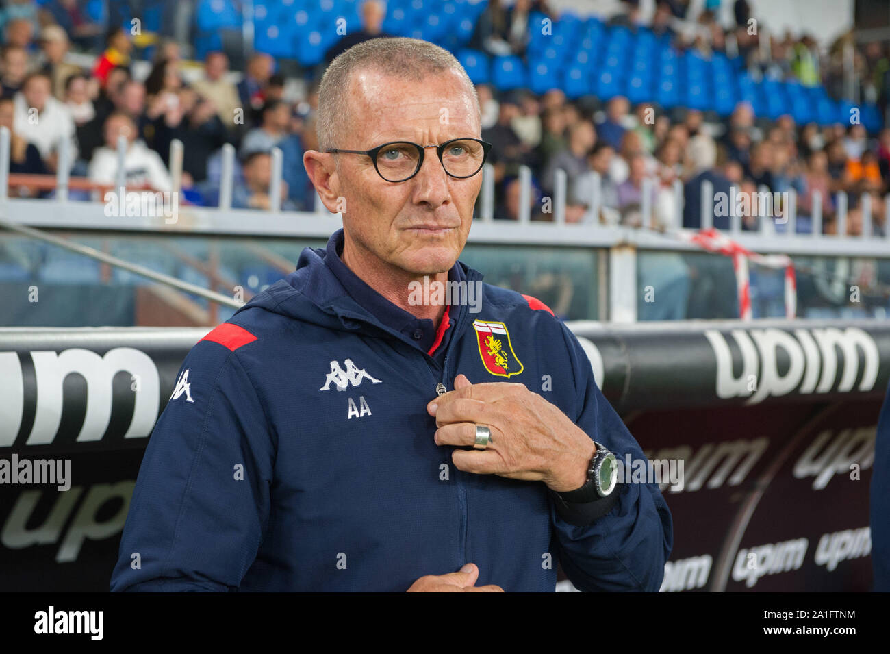 CHAMPIONSHIP OF CALCIO, SERIE A TIM, 5^ GIORNATA, GENOA-BOLOGNA, NELLA FOTO: AURELIO ANDREAZZOLI (GENOA)  during Genoa Vs Bologna , Genova, Italy, 25 Stock Photo