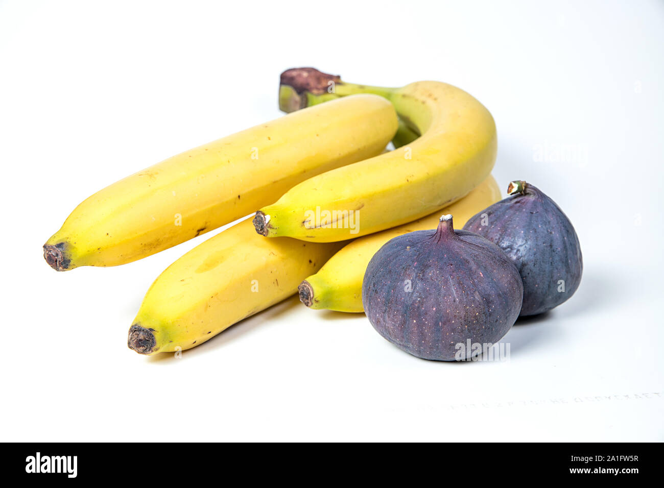 figs and bananas, beautiful fruits, bananas, purple figs, close-up, vitamins concept, vegan food, healthy eating, Stock Photo