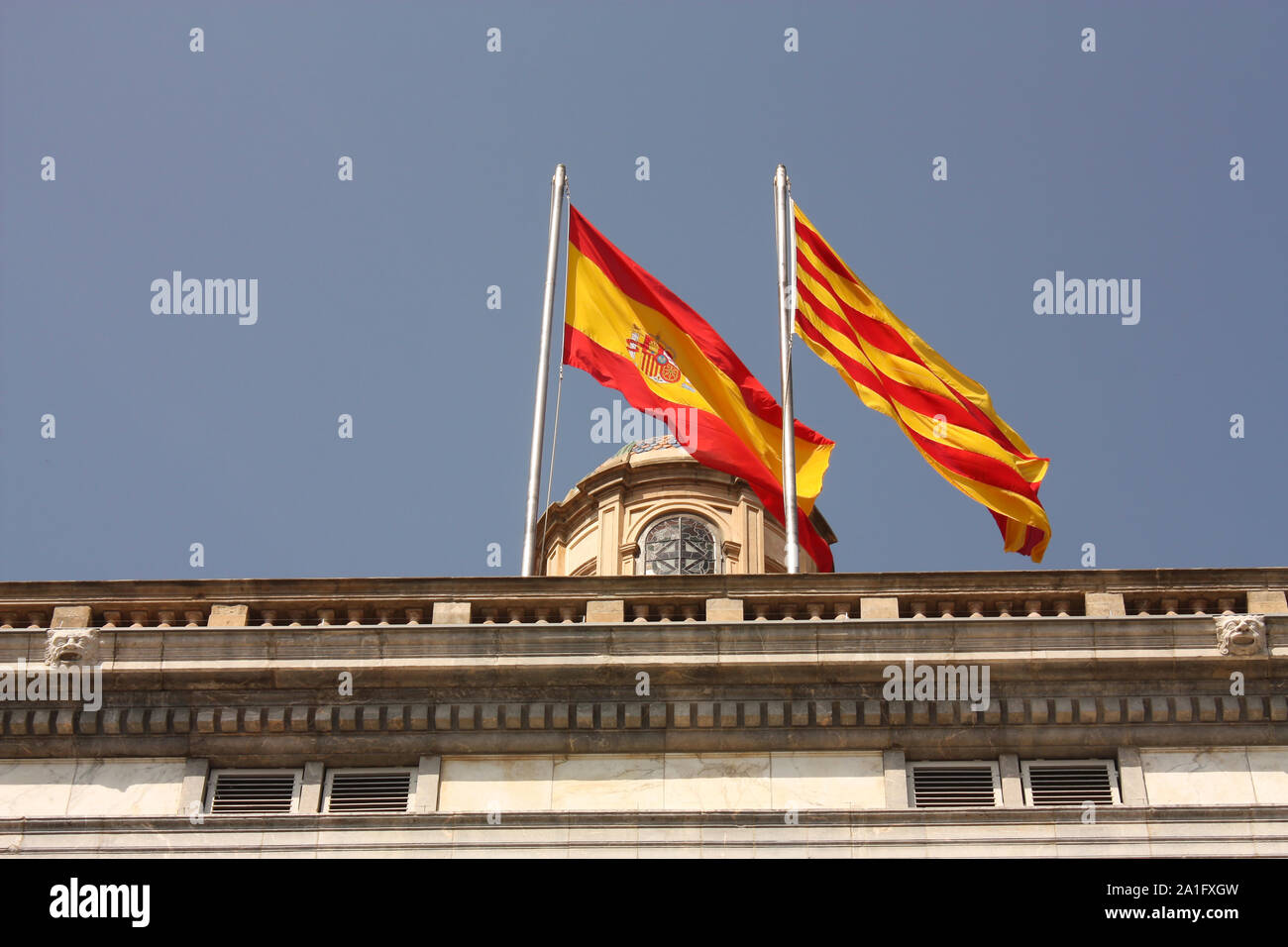 Generalitat Palace (Palacio de la Generalitat). Government of Catalonia. Stock Photo