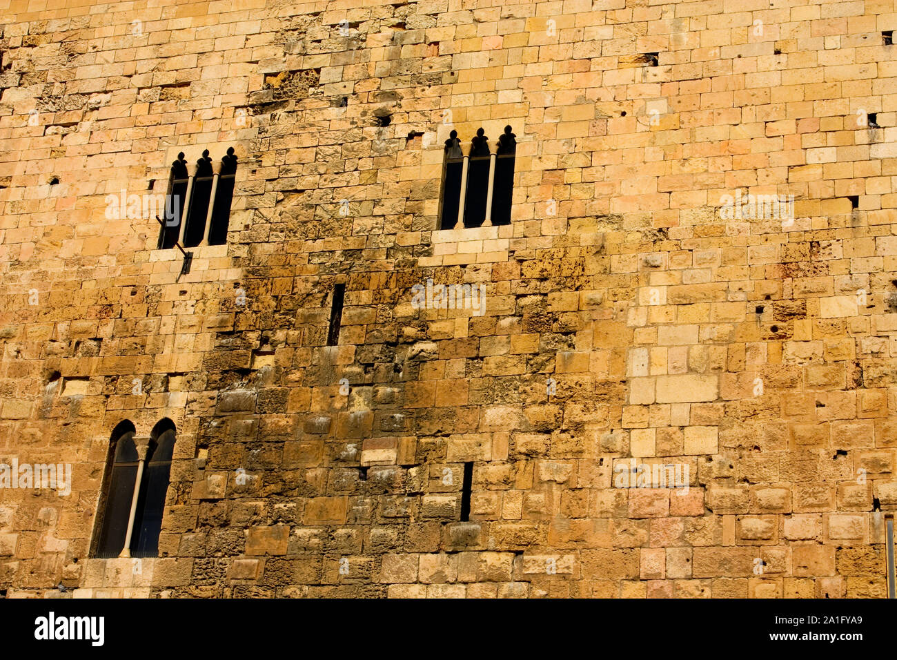 Romanesque house in the town of Tarragona Stock Photo