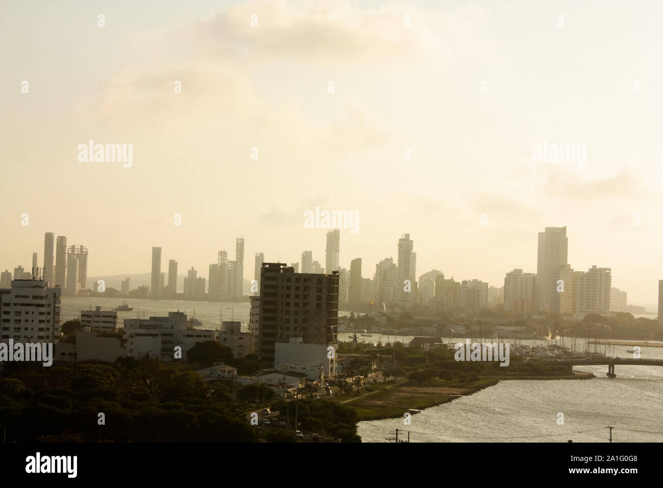 Cartagena de Indias Skyline. Colombia. Stock Photo