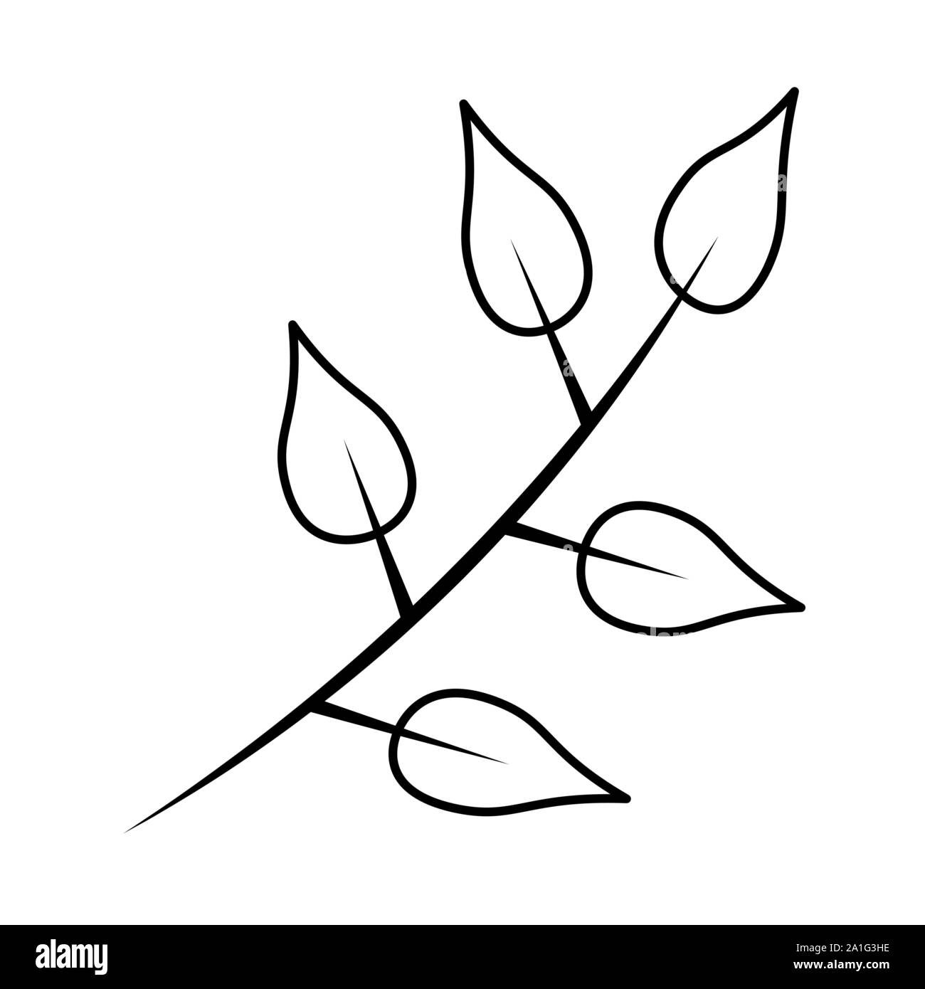 autumn branch with leaf foliage seasonal Stock Vector Image & Art - Alamy