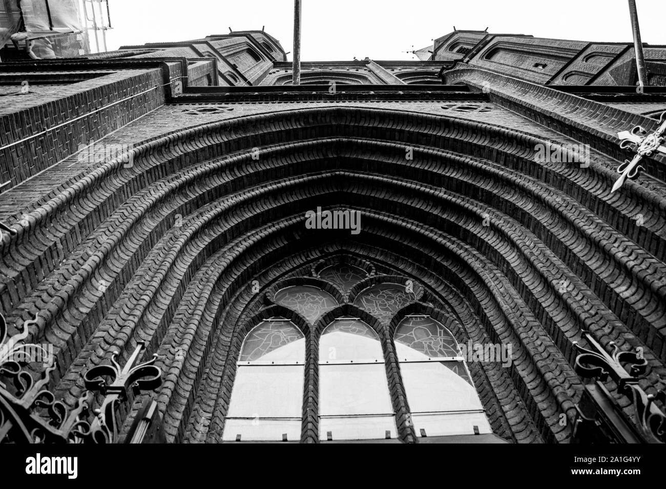 Big window on a gothic structure Stock Photo