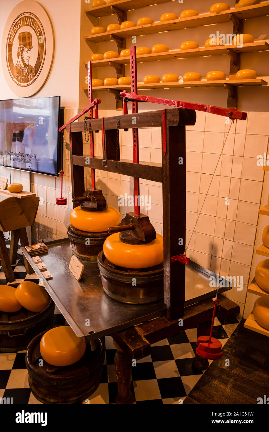 Dutch cheese shop in Amsterdam Stock Photo