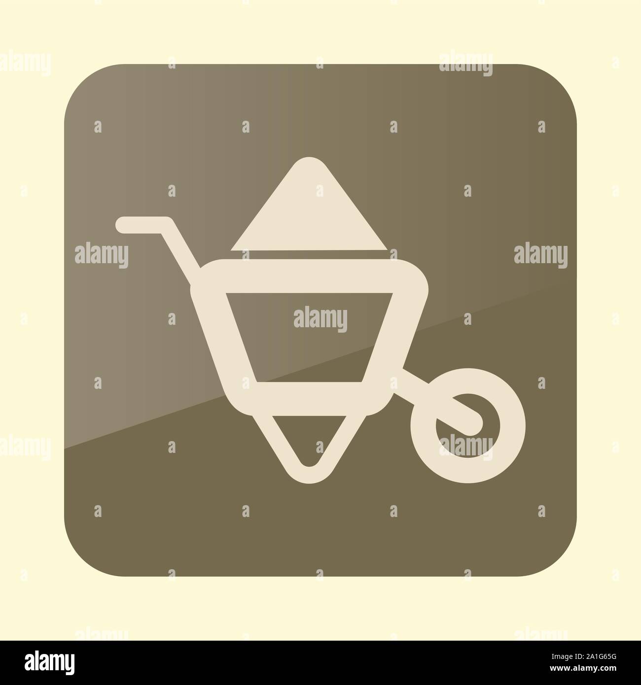Wheelbarrow carts flat icon. Garden sign. Graph symbol for your web ...