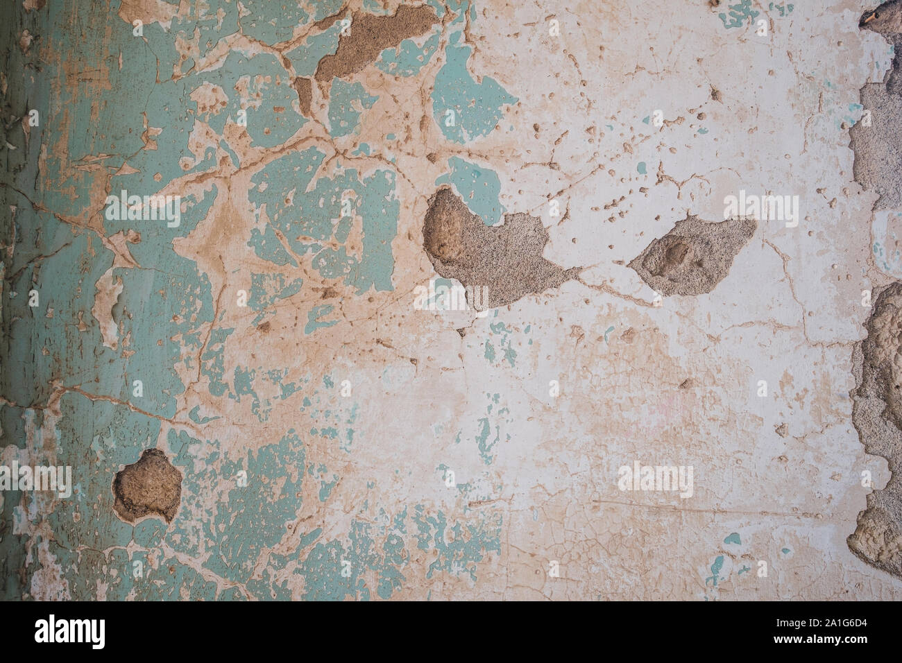vintage wall background, damaged plaster stone wall texture Stock Photo