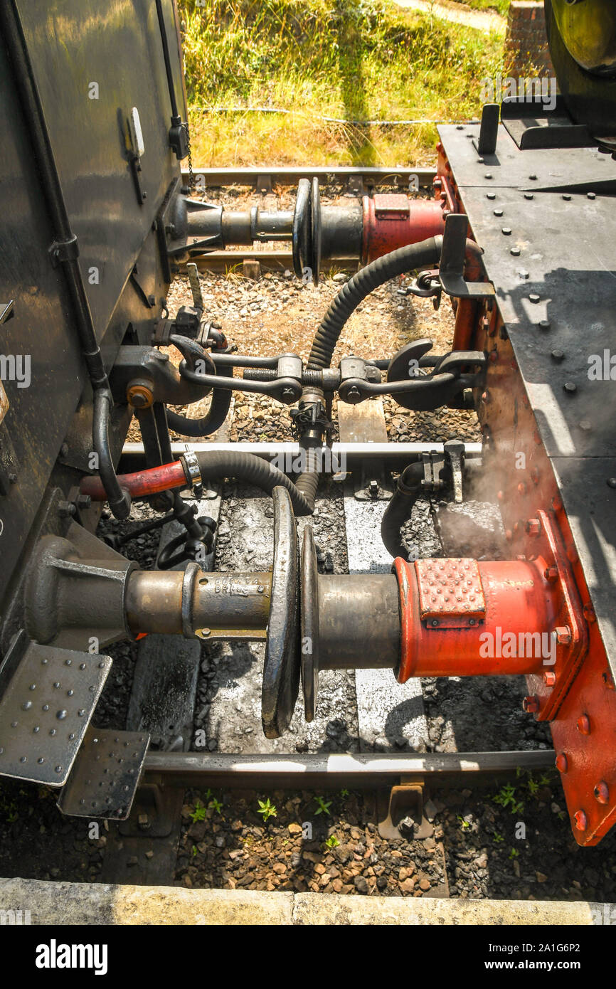 Rail coupling steam train hires stock photography and