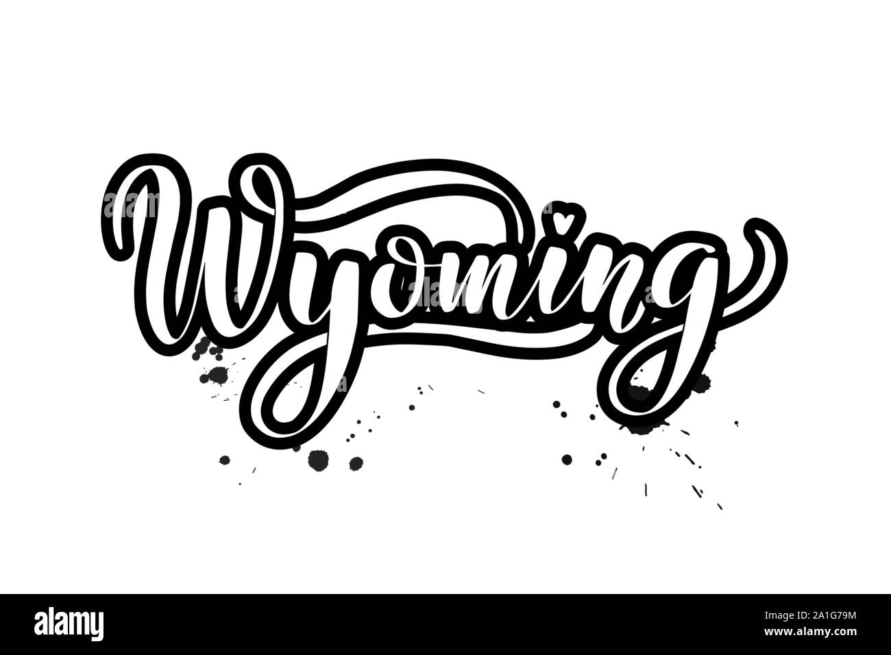 Vector calligraphy illustration isolated on white background Stock ...