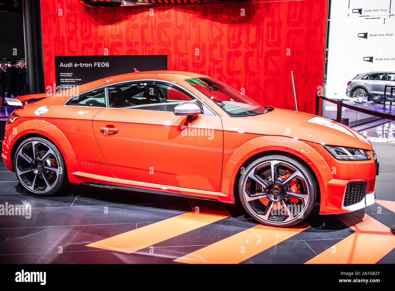 Frankfurt, Germany, Sep 2019: Audi TT RS Coupe at IAA, Mk3, Type FV/8S, third generation, 2-door sports car produced by Audi Stock Photo