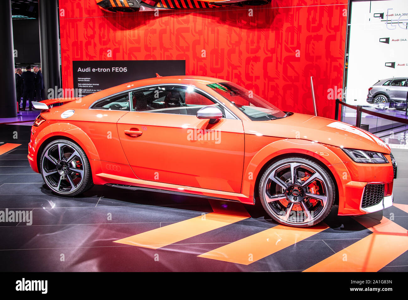 Frankfurt, Germany, Sep 2019: Audi TT RS Coupe at IAA, Mk3, Type FV/8S, third generation, 2-door sports car produced by Audi Stock Photo