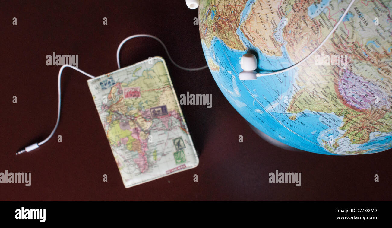 Just preparing to travel around the world Stock Photo