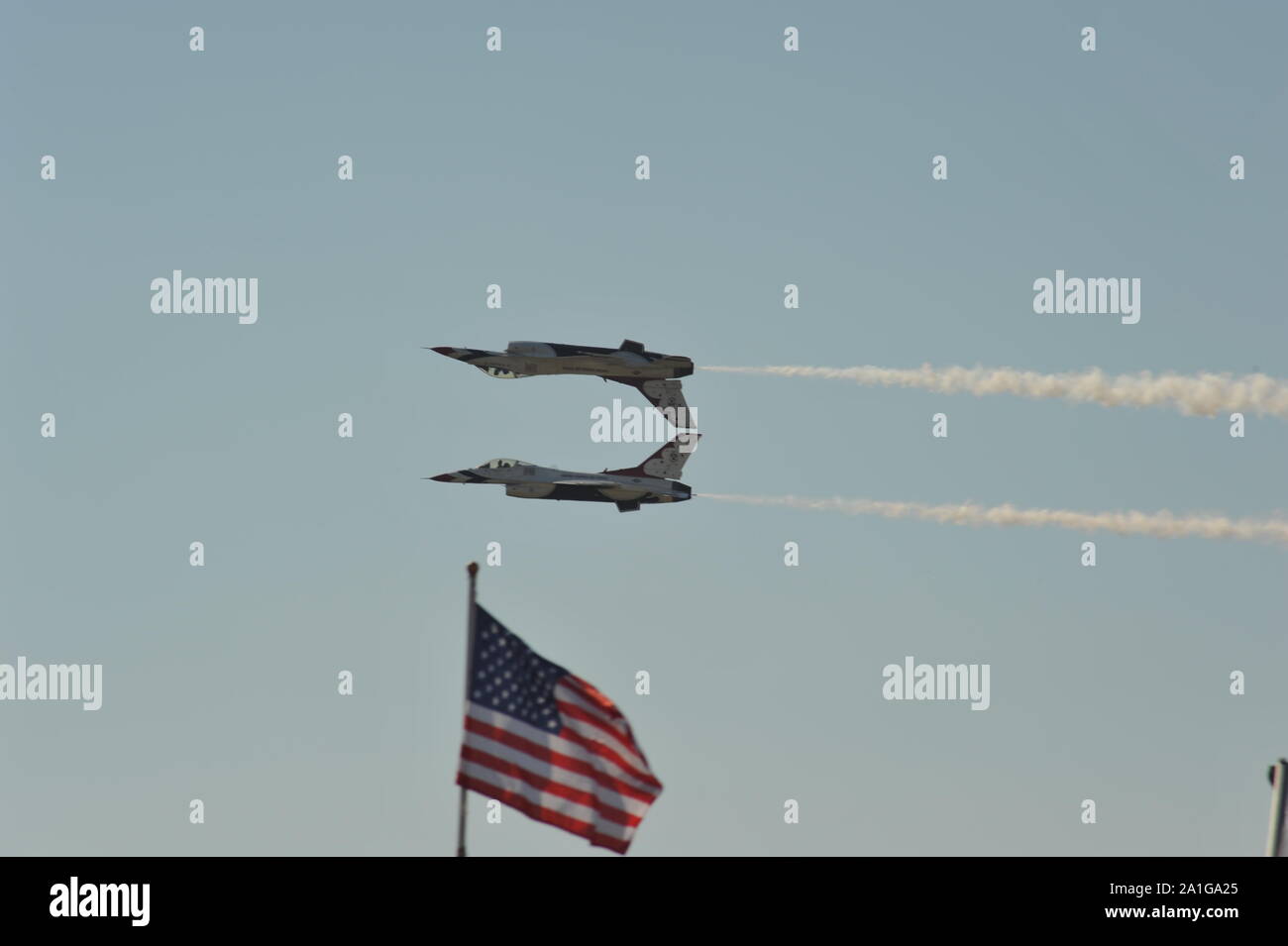 USAF Thunderbirds flight demo team airshow F-16 Stock Photo