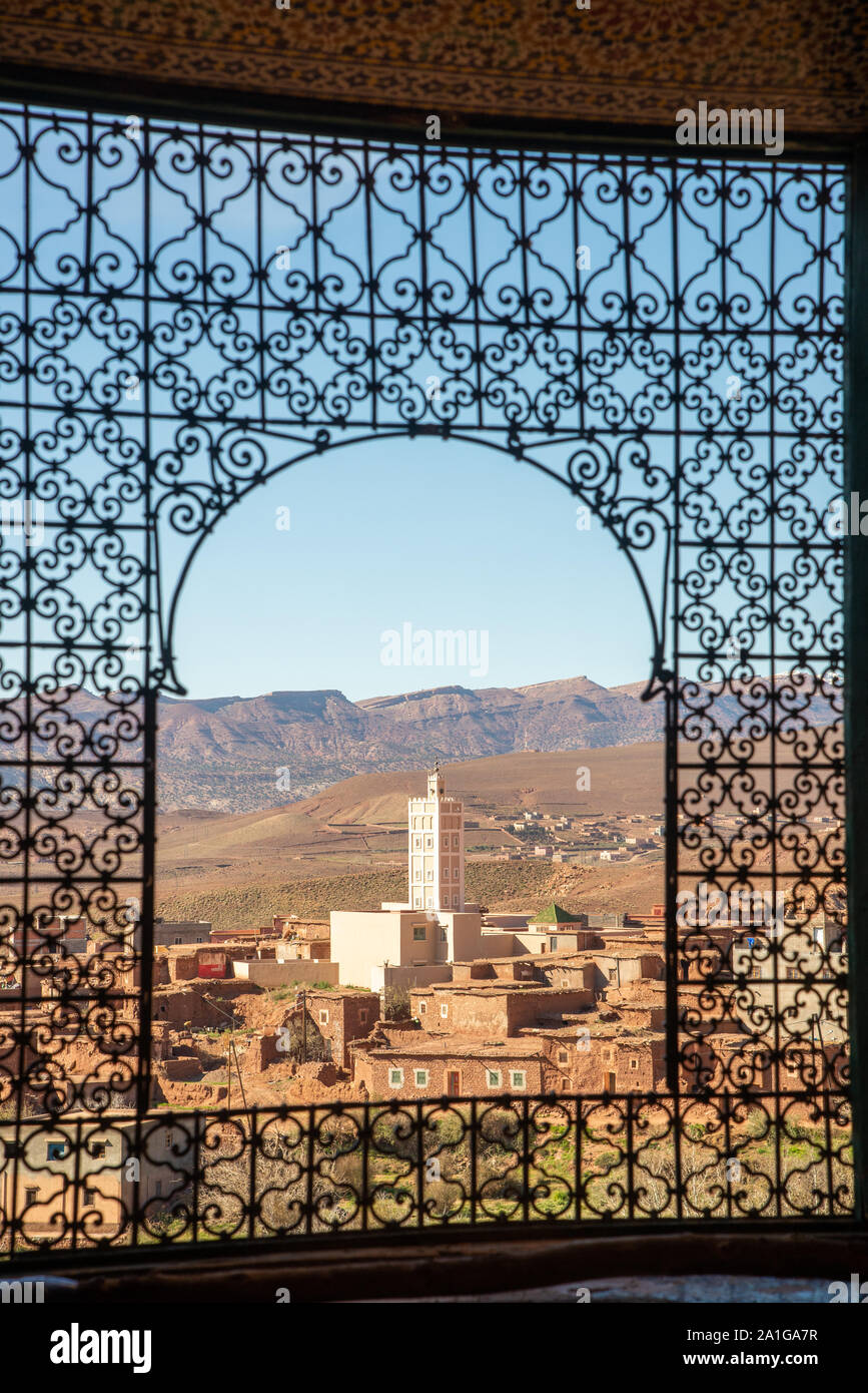 famous casbah of Telouet in Maroc Stock Photo