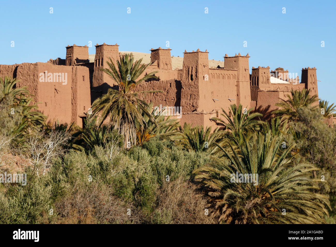 famous kasbah of Ait-Benhaddou in Morocco Stock Photo