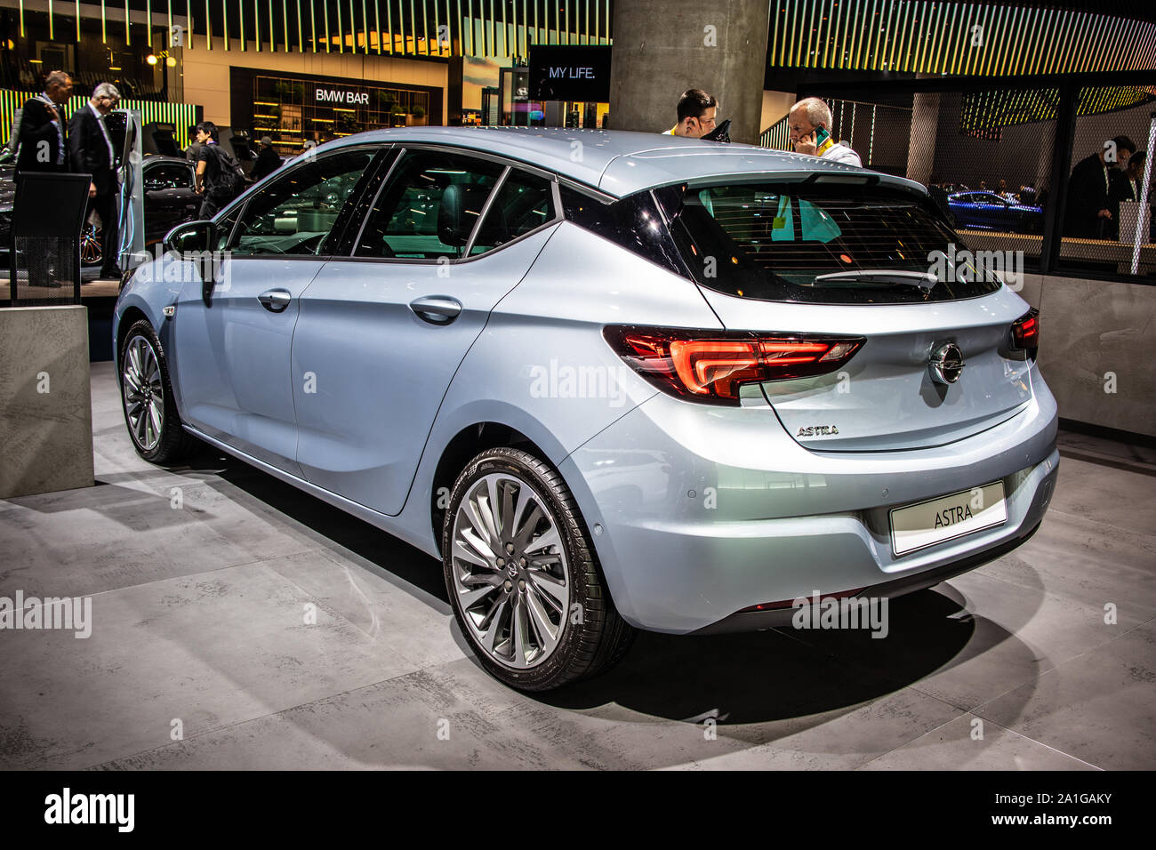 Frankfurt, Germany, Sep 2019: OPEL ASTRA at IAA, Astra K, compact small family car manufactured by Opel Stock Photo