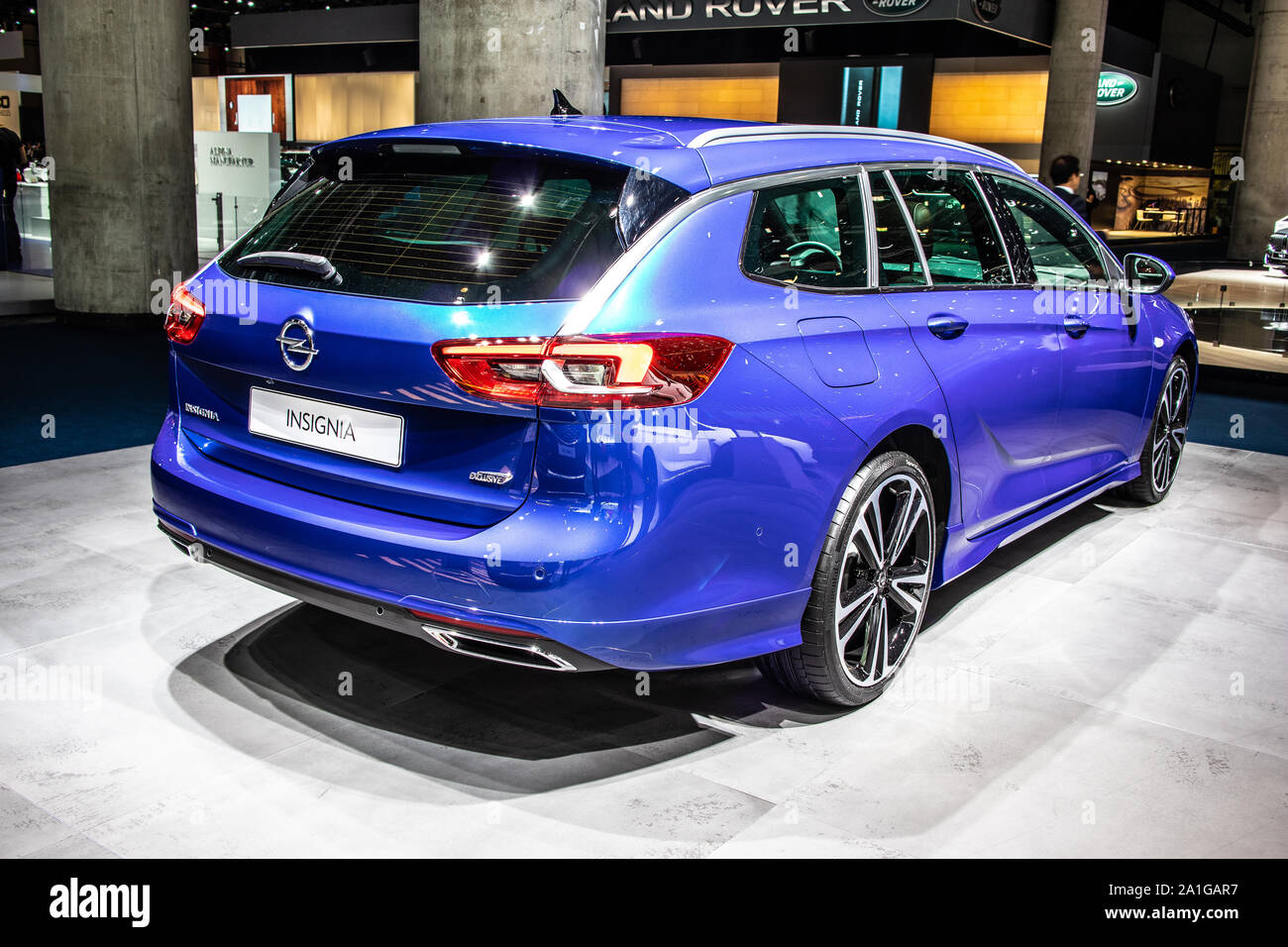 Frankfurt, Germany, Sep 2019: metallic blue OPEL Insignia Sports Tourer at  IAA, 2nd gen, B / MkII, large family car engineered and produced by Opel  Stock Photo - Alamy