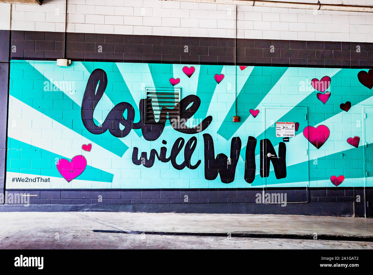 Colorful graffiti wall art murals in Austin, Texas Stock Photo Alamy