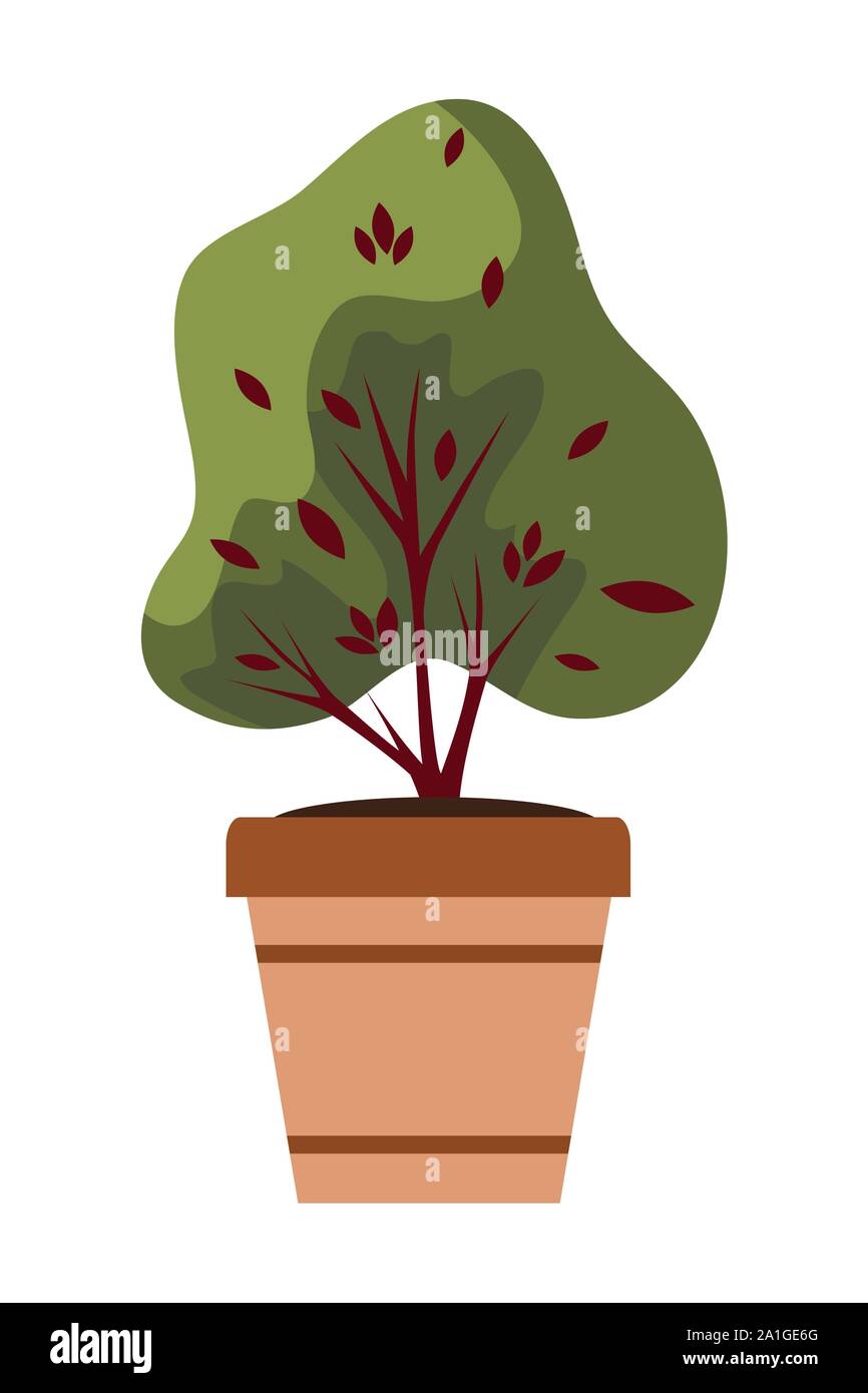 autumn plant in ceramic pot seasonal icon Stock Vector Image & Art - Alamy