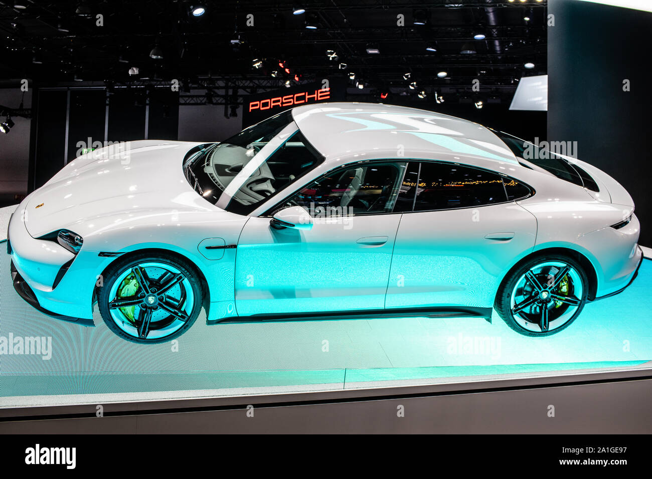 Frankfurt Germany Sep 2019 All New Porsche Taycan At Iaa