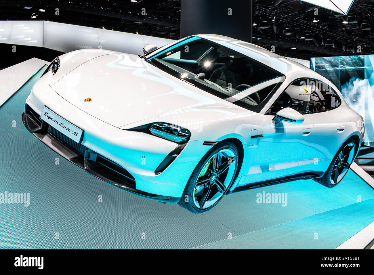 Frankfurt Germany Sep 2019 All New Porsche Taycan At Iaa