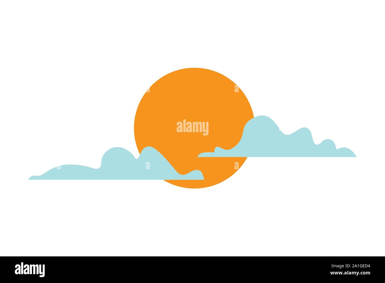 sun and clouds sky scene Stock Vector Image & Art - Alamy