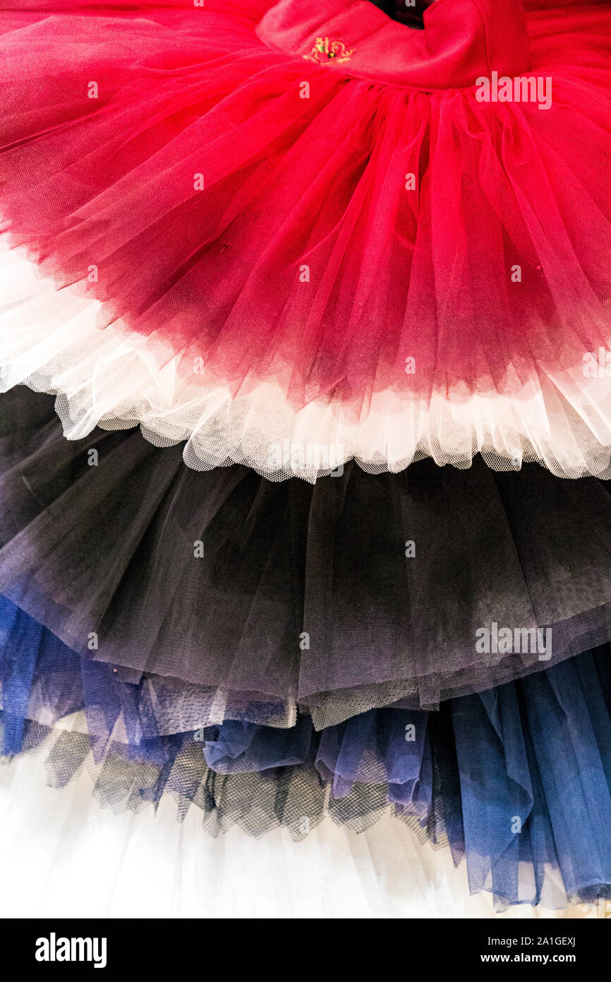 Stack of colourful baller tutus background Stock Photo