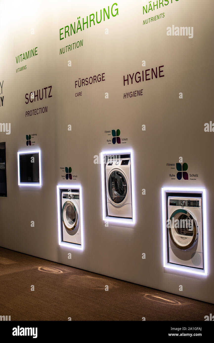 Berlin Germany Sep 2019 Bosch Washing Machines Tumble Dryers On