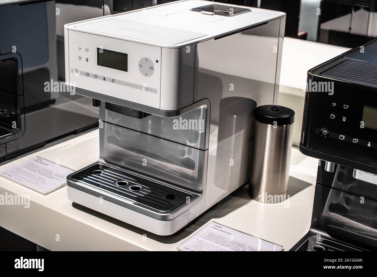 Berlin Germany Sep 2019 Miele Coffee Maker Machine Bean To Cup At Miele Exhibition Pavilion Showroom Stand At Global Innovations Show Ifa 2019 Stock Photo Alamy
