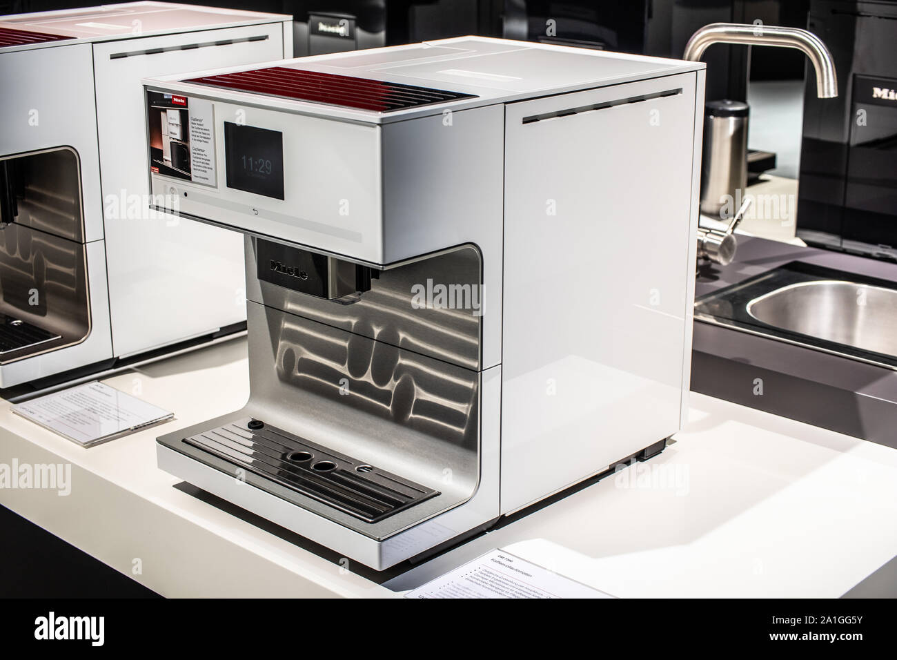 Berlin, Germany, Sep 2019, Miele Coffee Maker Machine Bean to Cup at