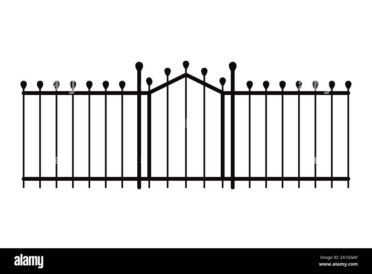 metal gate fence isolated icon Stock Vector Image & Art - Alamy