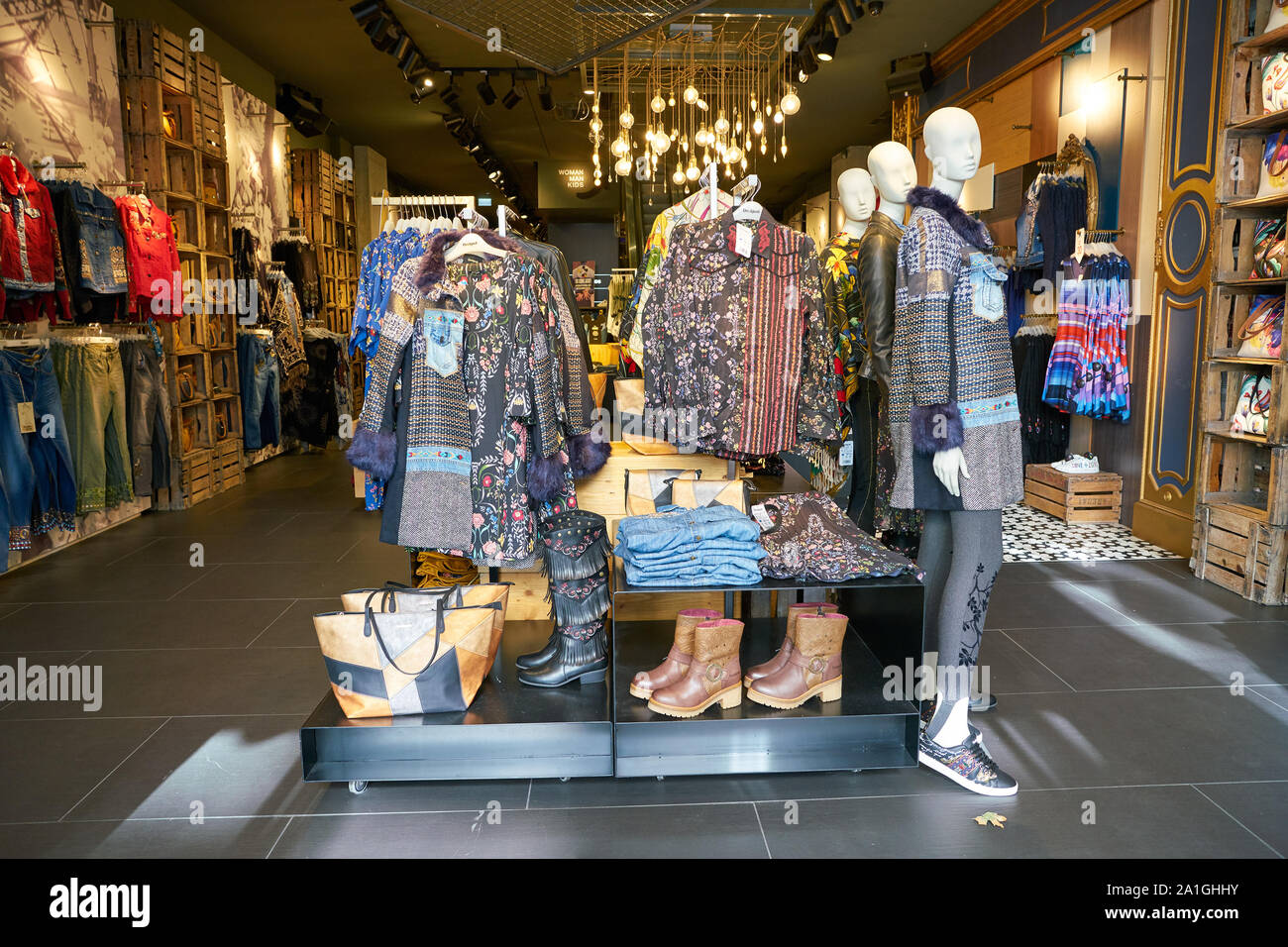 COLOGNE, GERMANY - CIRCA OCTOBER, 2018: interior shot of a Desigual store  in Cologne Stock Photo - Alamy