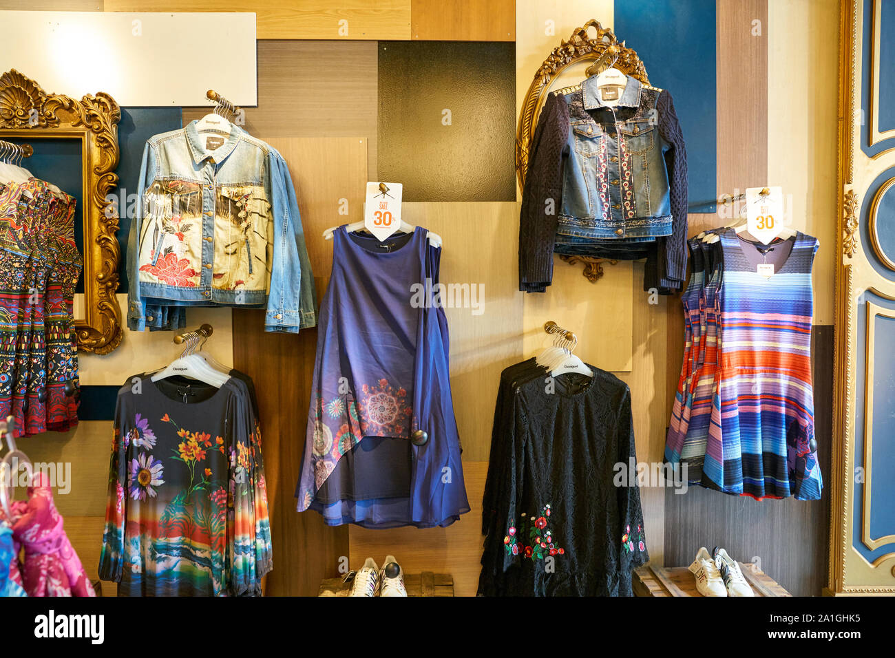 COLOGNE, GERMANY - CIRCA OCTOBER, 2018: interior shot of a Desigual store  in Cologne Stock Photo - Alamy