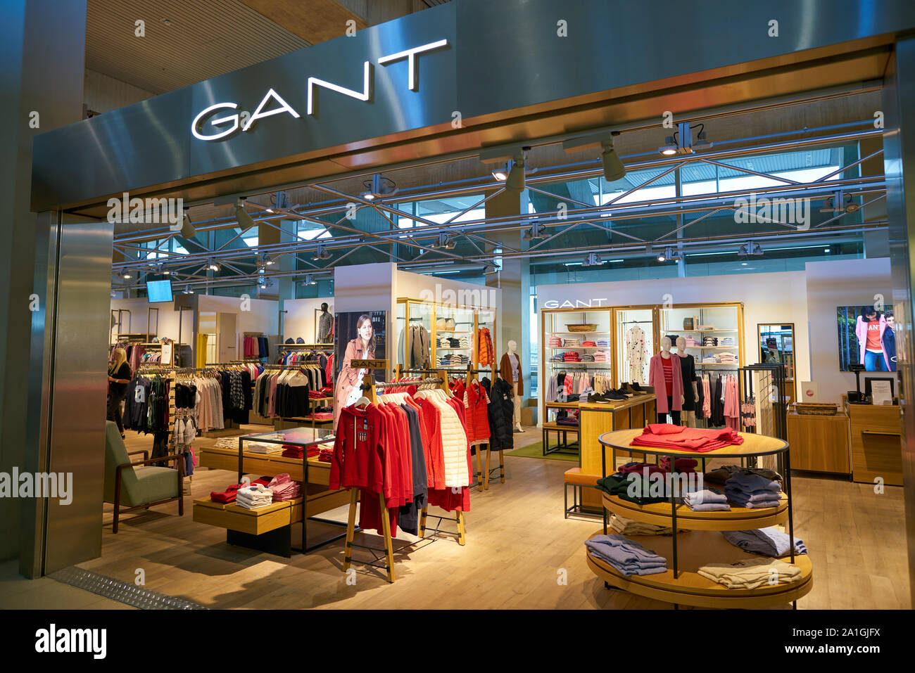 COLOGNE, GERMANY - CIRCA OCTOBER, 2018: interior shot of a GANT store in  Cologne Bonn Airport Stock Photo - Alamy