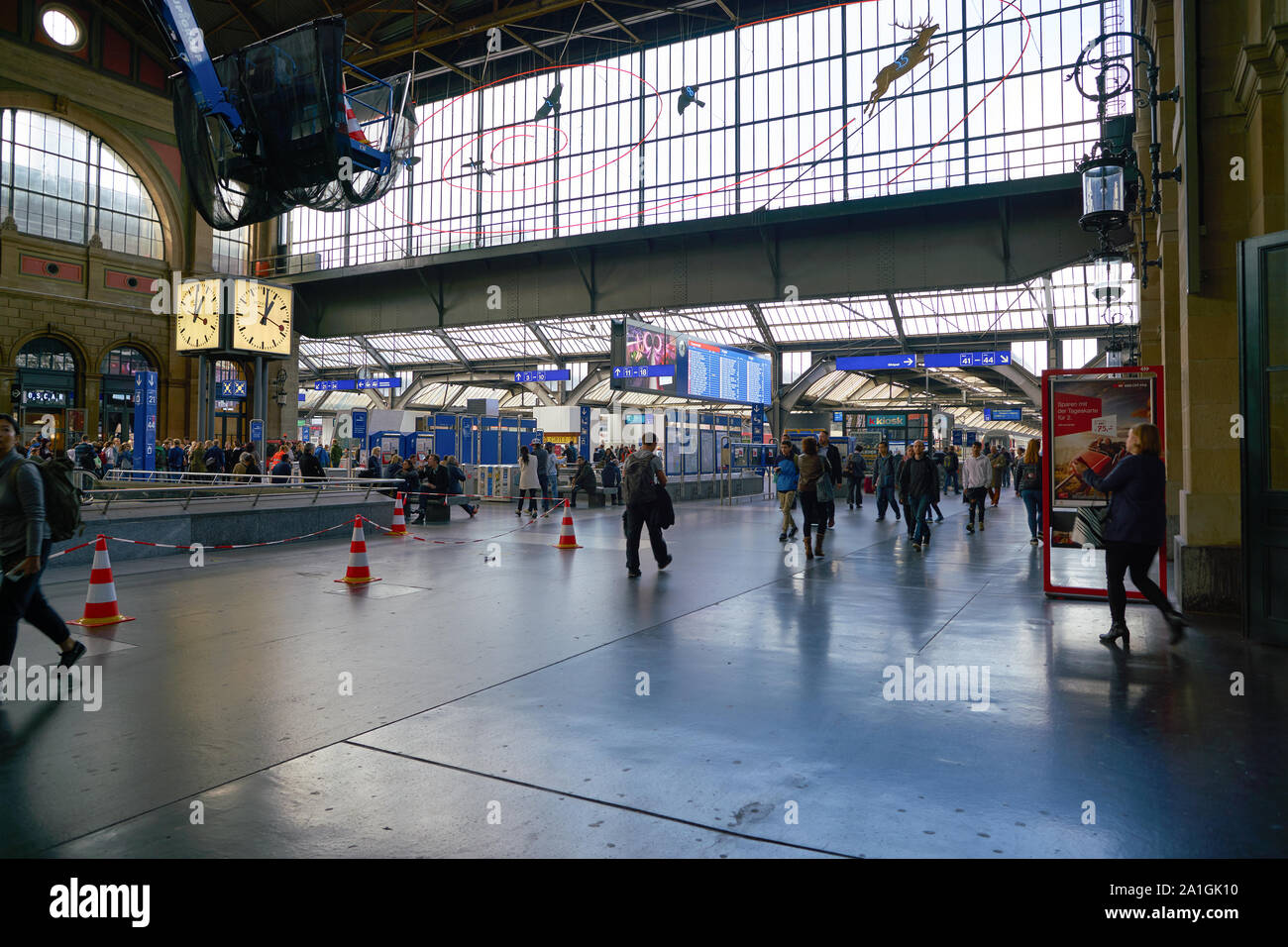 ZURICH, SWITZERLAND CIRCA OCTOBER, 2018 interior shot of Zurich