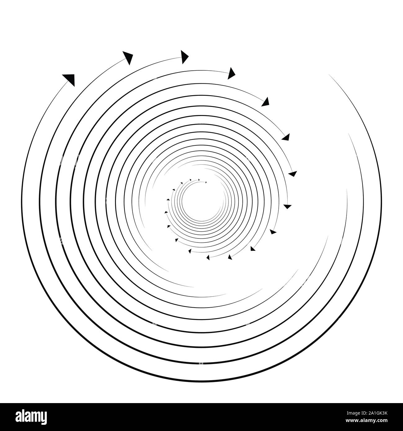 Swirl Vs Rotation Rotation, revolve, torsion concept circular arrow illustration. radial ...