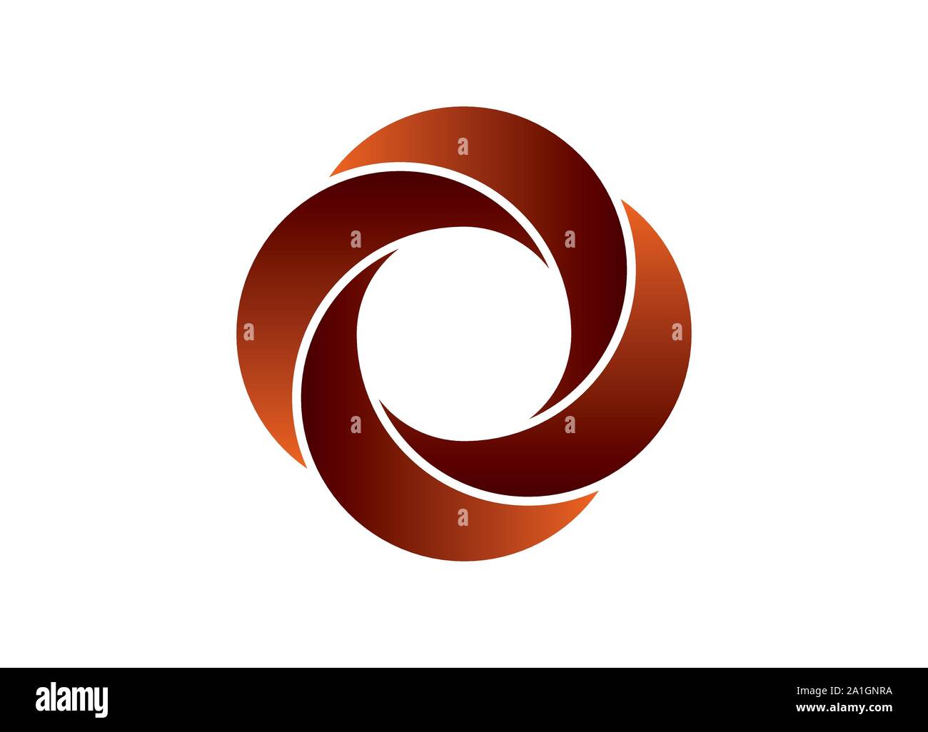 Vector abstract circle swirl logo design elements. Origami paper style ...
