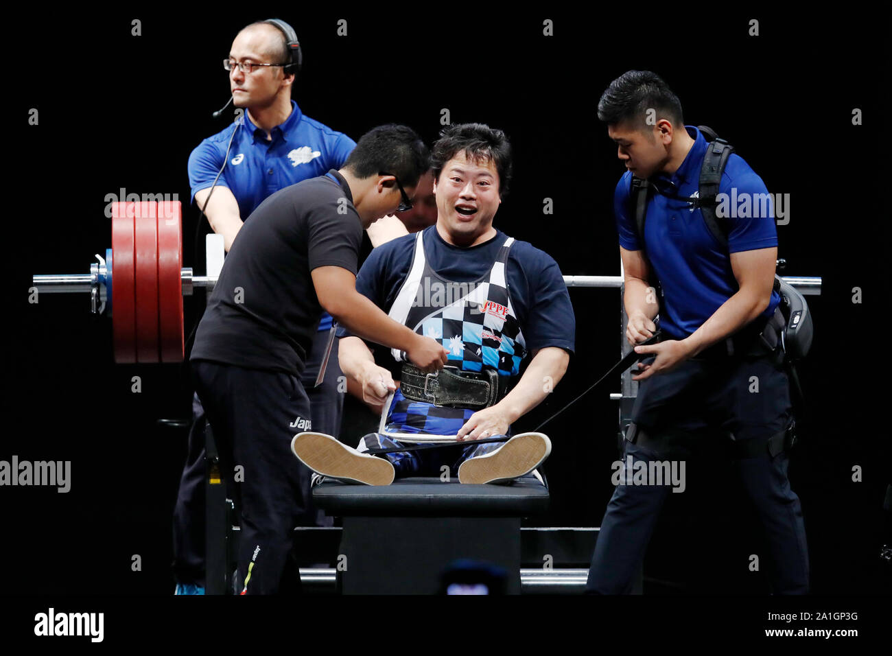 Tokyo, Japan. 26th Sep, 2019. Hajime Ujiro (JPN) Para Powerlifting
