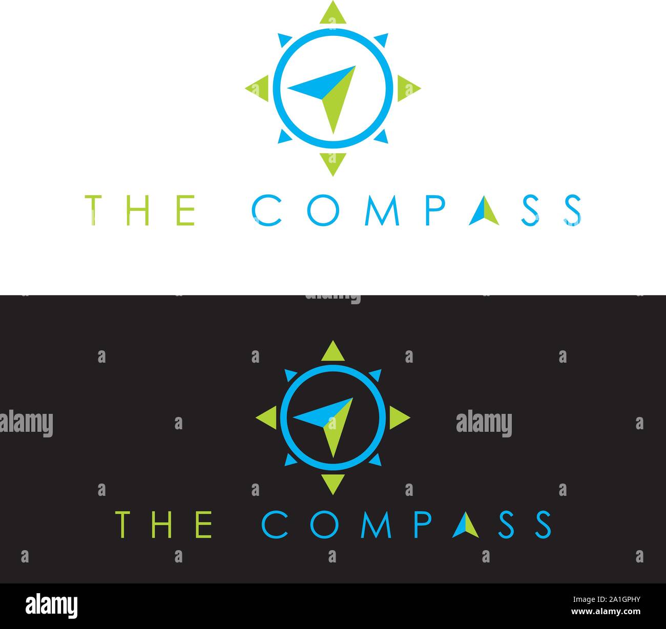 Creative Compass Concept Logo Design Template,Compass logo design template, Compass Logo Template vector icon illustration design, Stock Vector