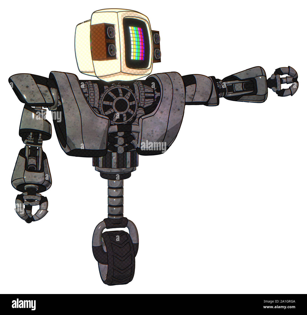Bot containing elements: old computer monitor, please stand by pixel ...