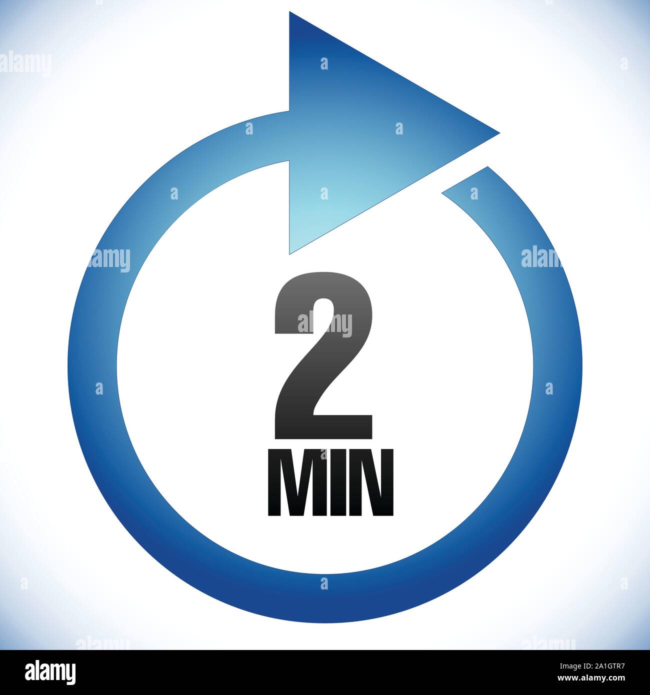 2 minute Turnaround time (TAT) icon. Interval for processing, return to ...