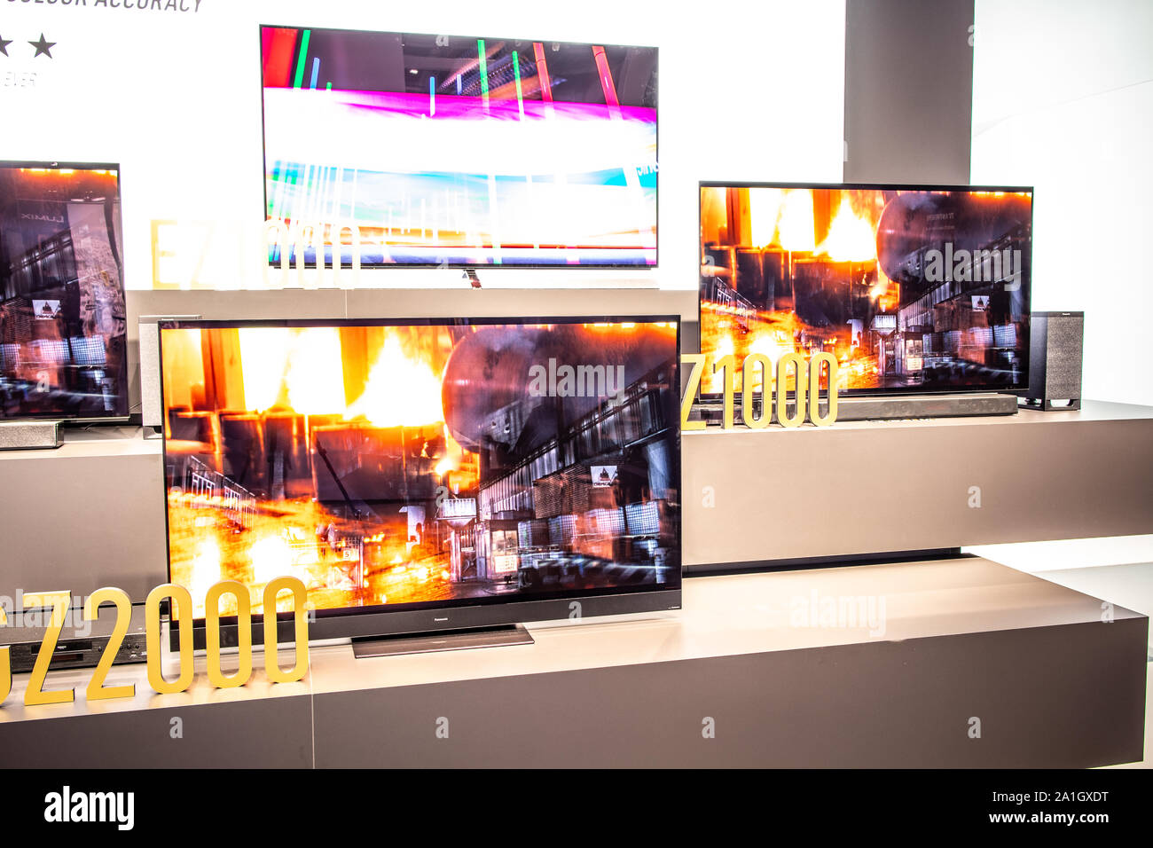 Berlin, Germany, Sep 2019 Panasonic Ultra HD HDR10 Smart OLED Premium TV on  display, Panasonic exhibition showroom, Global Innovations Show IFA 2019  Stock Photo - Alamy