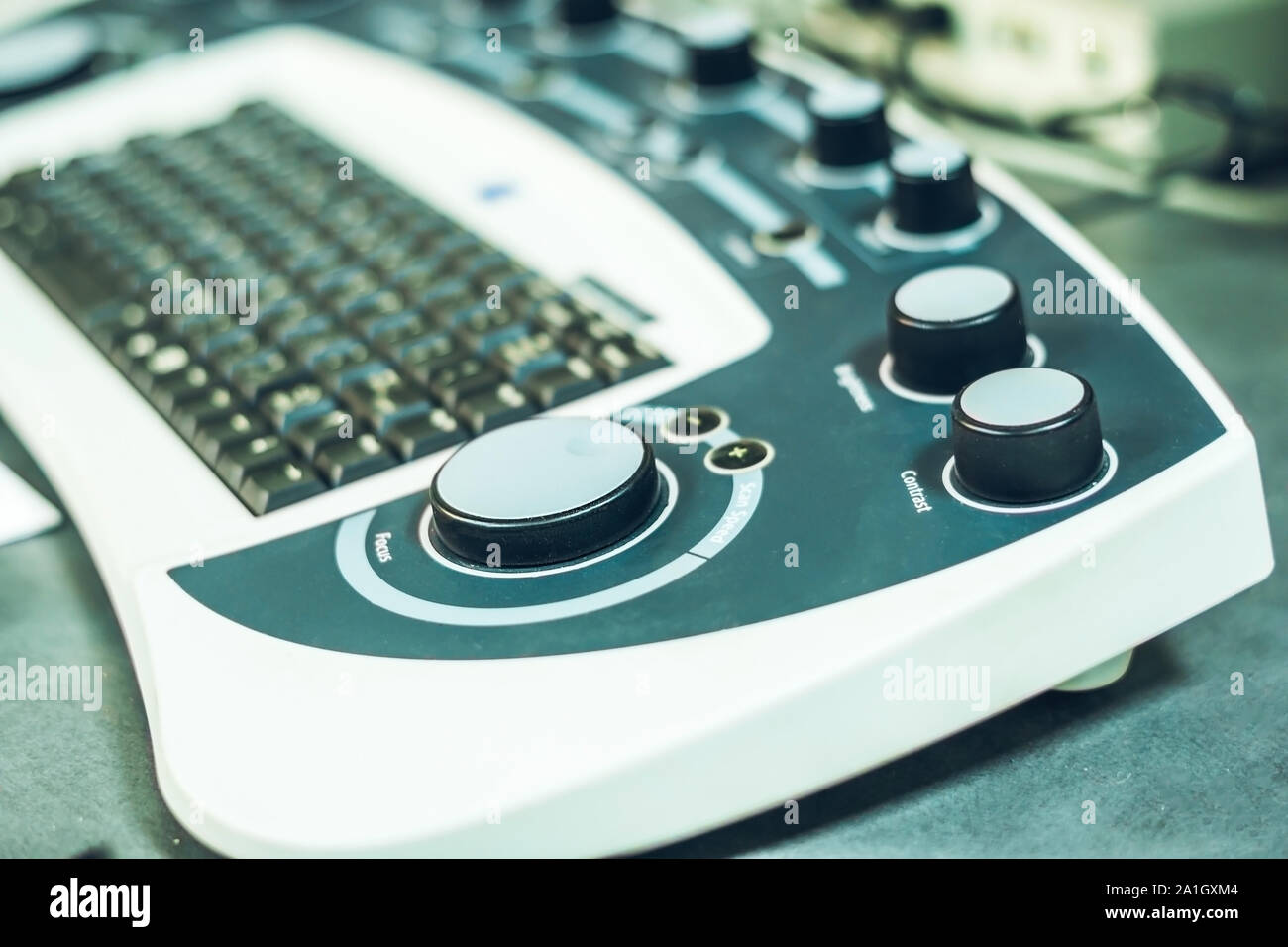 A control panel of an electron microscope Stock Photo - Alamy