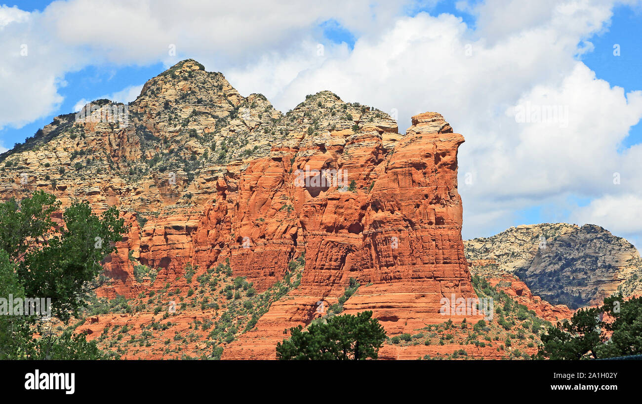 Front view at Coffee Pot Rock Sedona, Arizona Stock Photo Alamy