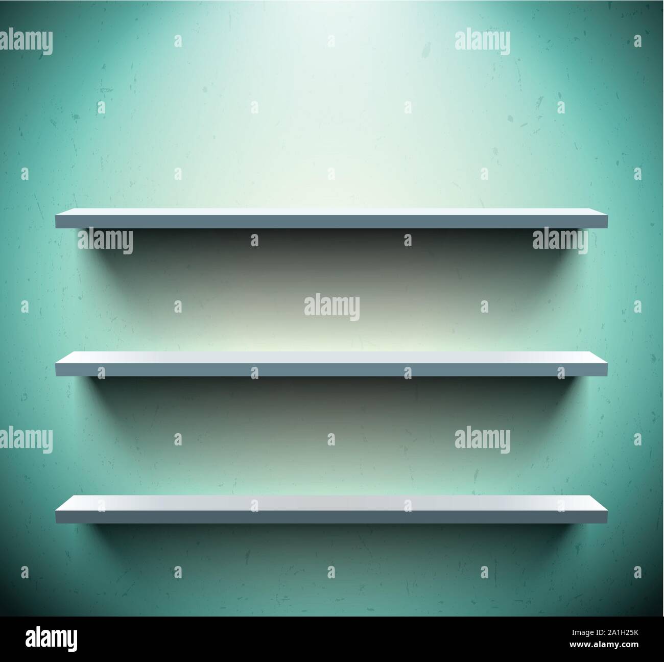 Three shelves on blue wall Stock Vector Image & Art - Alamy