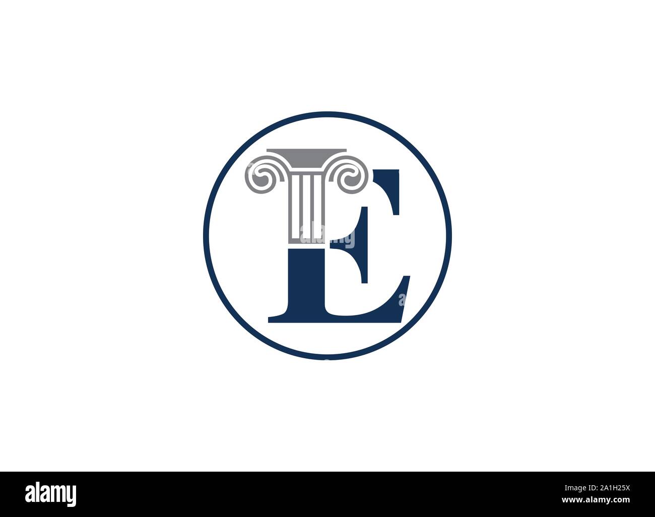 Letter with law pillar logo design, column Logo vector Template, letter law pillar logo vector