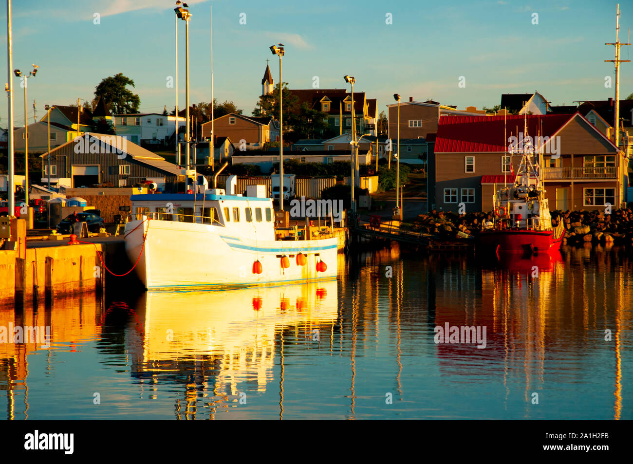 Louisbourg Harbor Nova Scotia Canada Stock Photo Alamy